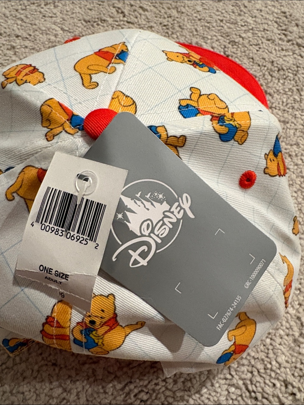 Winnie the Pooh adult Snapback Hat - brand new - Picture 3 of 5